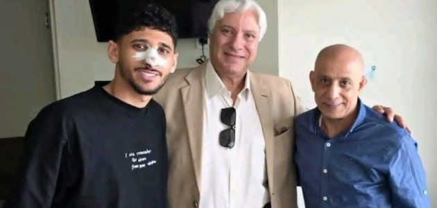 عبد الناصر محمد يطمئن على أحمد عاطف “قطة” بعد جراحة الأنف – يلا لايف